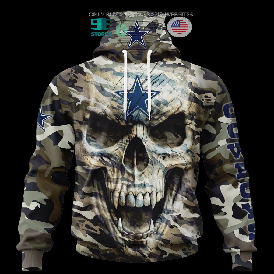 NEW Dallas Cowboys Skull Camo Custom Name Hoodie, Shirt 7 personalized dallas cowboys skull camo 3d shirt hoodie 7 83843