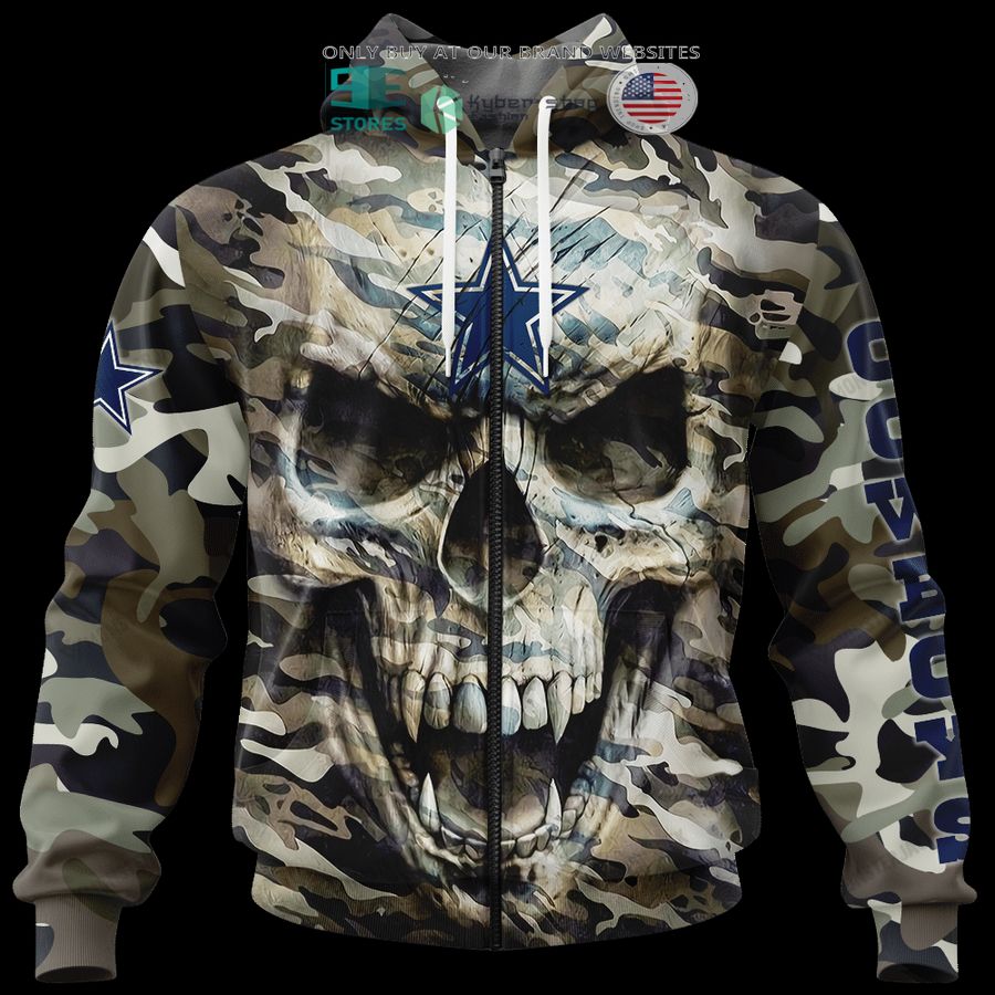 NEW Dallas Cowboys Skull Camo Custom Name Hoodie, Shirt 8 personalized dallas cowboys skull camo 3d shirt hoodie 8 25752