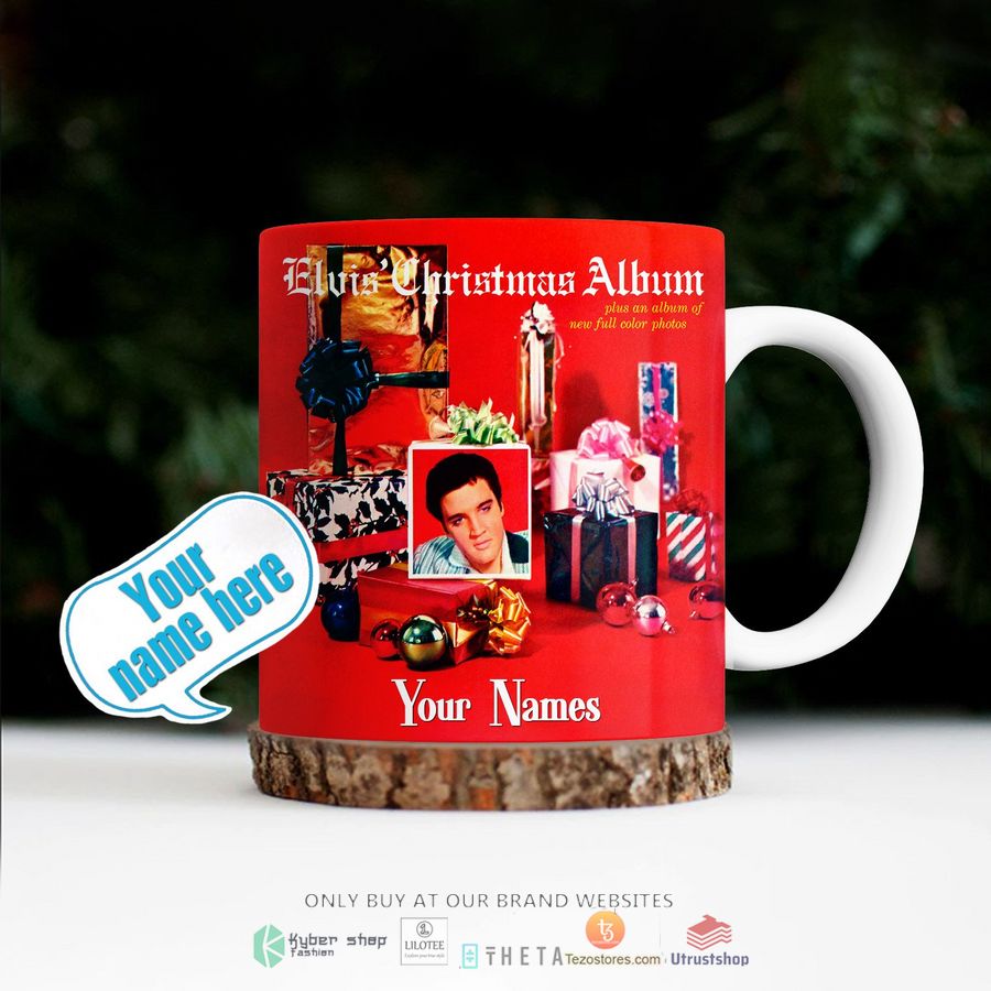 personalized elvis presley elvis christmas album mug 1 99785