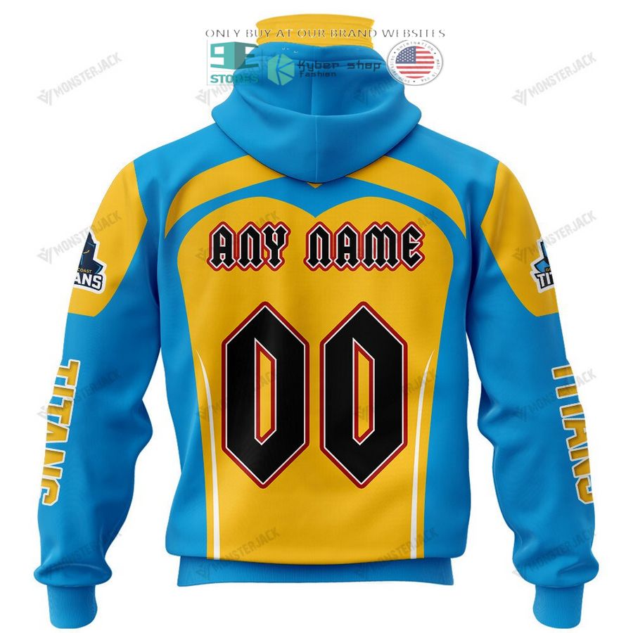 NEW Gold Coast Titans ACDC Custom Name Hoodie, Shirt 6 personalized gold coast titans ac dc 3d shirt hoodie 6 33612