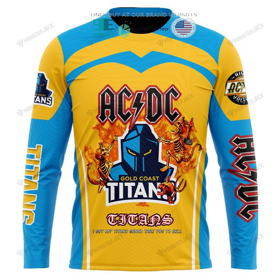 NEW Gold Coast Titans ACDC Custom Name Hoodie, Shirt 8 personalized gold coast titans ac dc 3d shirt hoodie 8 47701
