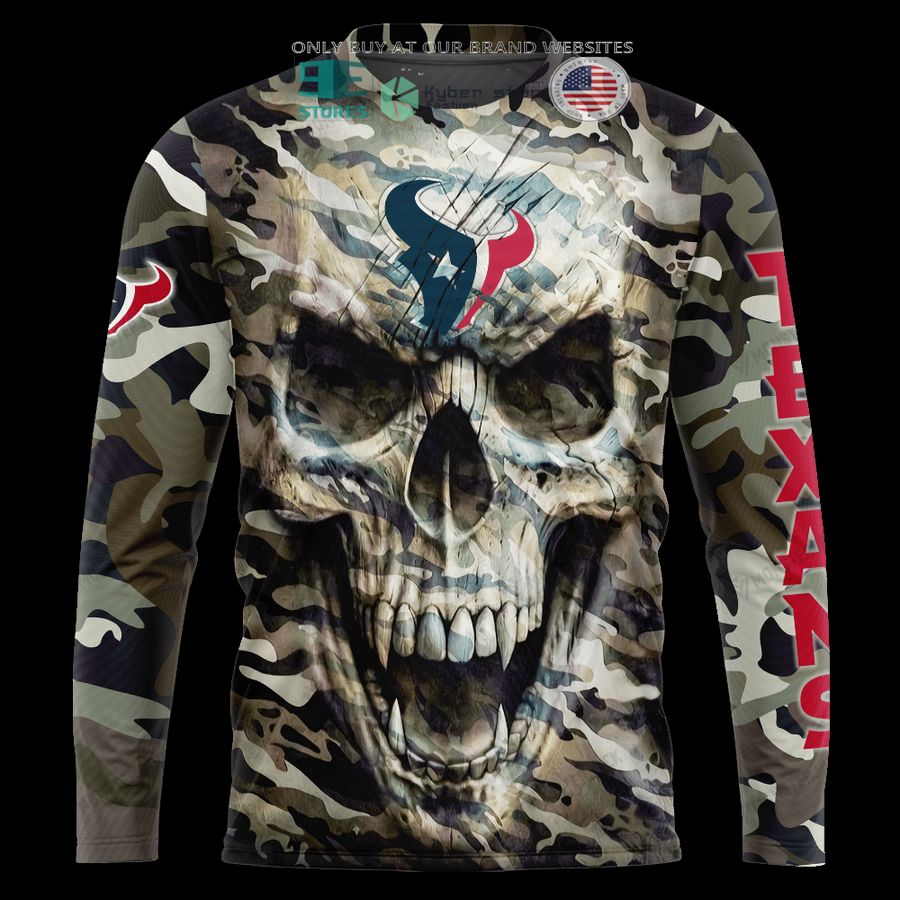 NEW Houston Texans Skull Camo Custom Name Hoodie, Shirt 10 personalized houston texans skull camo 3d shirt hoodie 10 38315