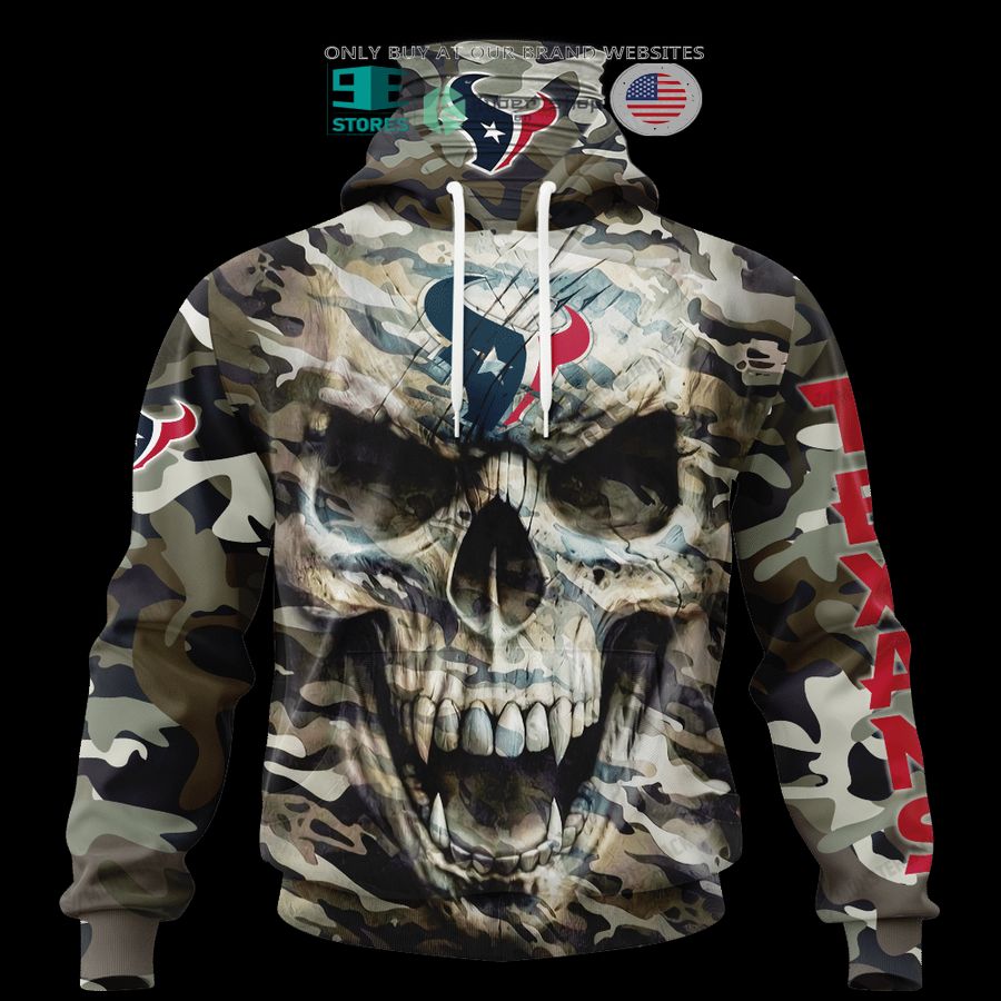 NEW Houston Texans Skull Camo Custom Name Hoodie, Shirt 8 personalized houston texans skull camo 3d shirt hoodie 8 23544