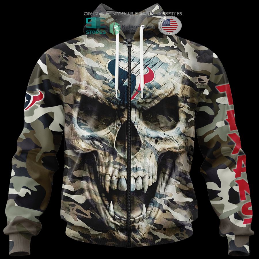 NEW Houston Texans Skull Camo Custom Name Hoodie, Shirt 9 personalized houston texans skull camo 3d shirt hoodie 9 85719