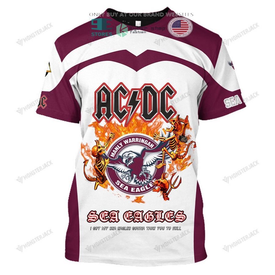 NEW Manly Warringah Sea Eagles ACDC Custom Name Hoodie, Shirt 3 personalized manly warringah sea eagles ac dc 3d shirt hoodie 3 69711
