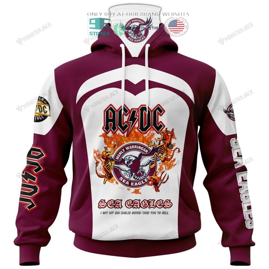 NEW Manly Warringah Sea Eagles ACDC Custom Name Hoodie, Shirt 5 personalized manly warringah sea eagles ac dc 3d shirt hoodie 5 48852