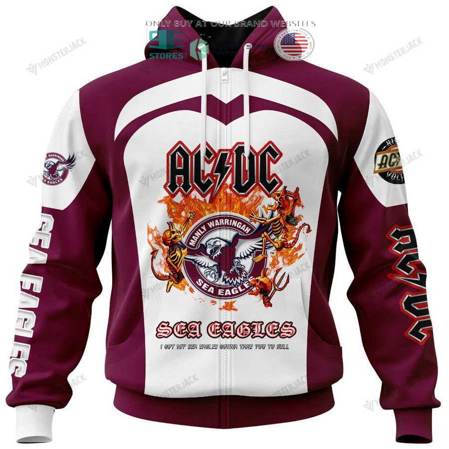 NEW Manly Warringah Sea Eagles ACDC Custom Name Hoodie, Shirt 7 personalized manly warringah sea eagles ac dc 3d shirt hoodie 7 74104