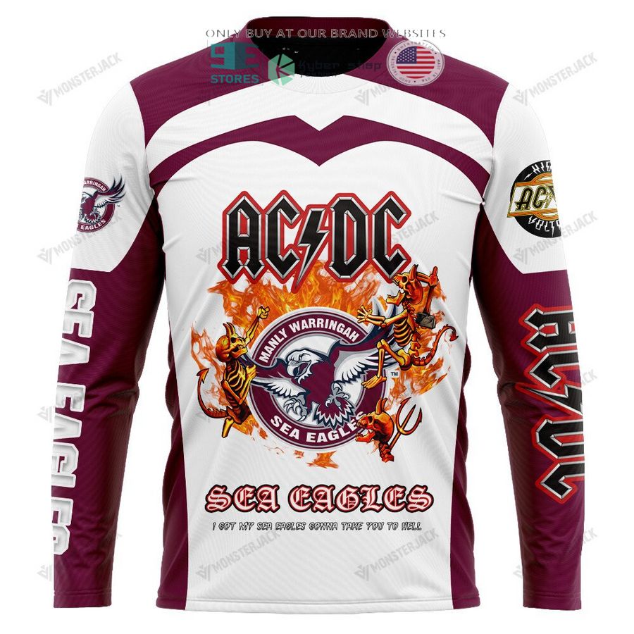 NEW Manly Warringah Sea Eagles ACDC Custom Name Hoodie, Shirt 8 personalized manly warringah sea eagles ac dc 3d shirt hoodie 8 22190