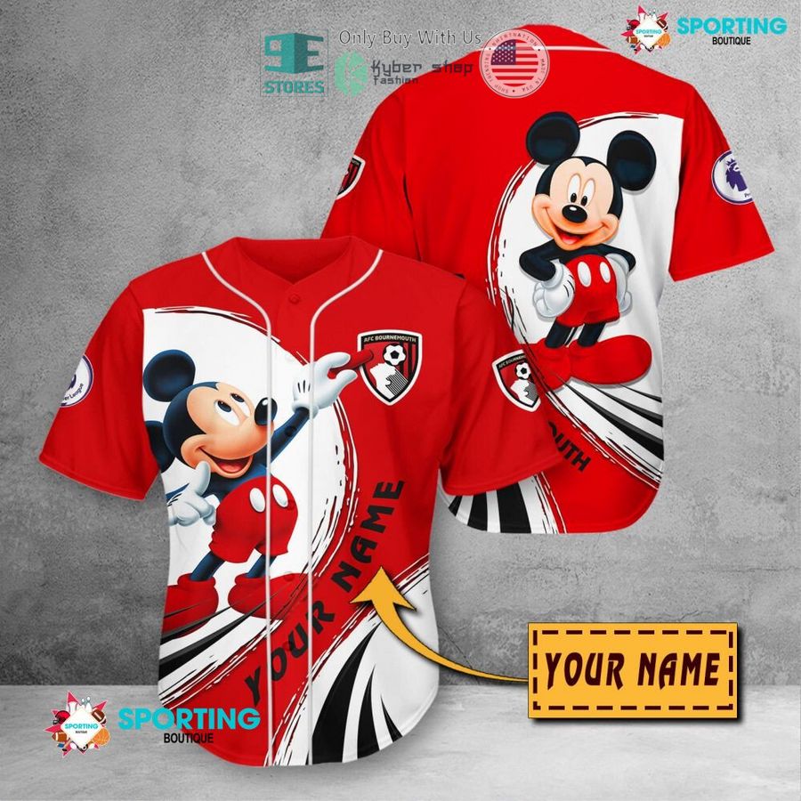NEW Mickey mouse A.F.C. Bournemouth Custom Name Polo Shirt 11 personalized mickey mouse a f c bournemouth 3d shirt hoodie 11 60139