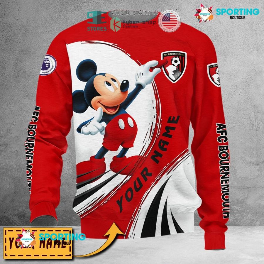 NEW Mickey mouse A.F.C. Bournemouth Custom Name Polo Shirt 5 personalized mickey mouse a f c bournemouth 3d shirt hoodie 5 70208