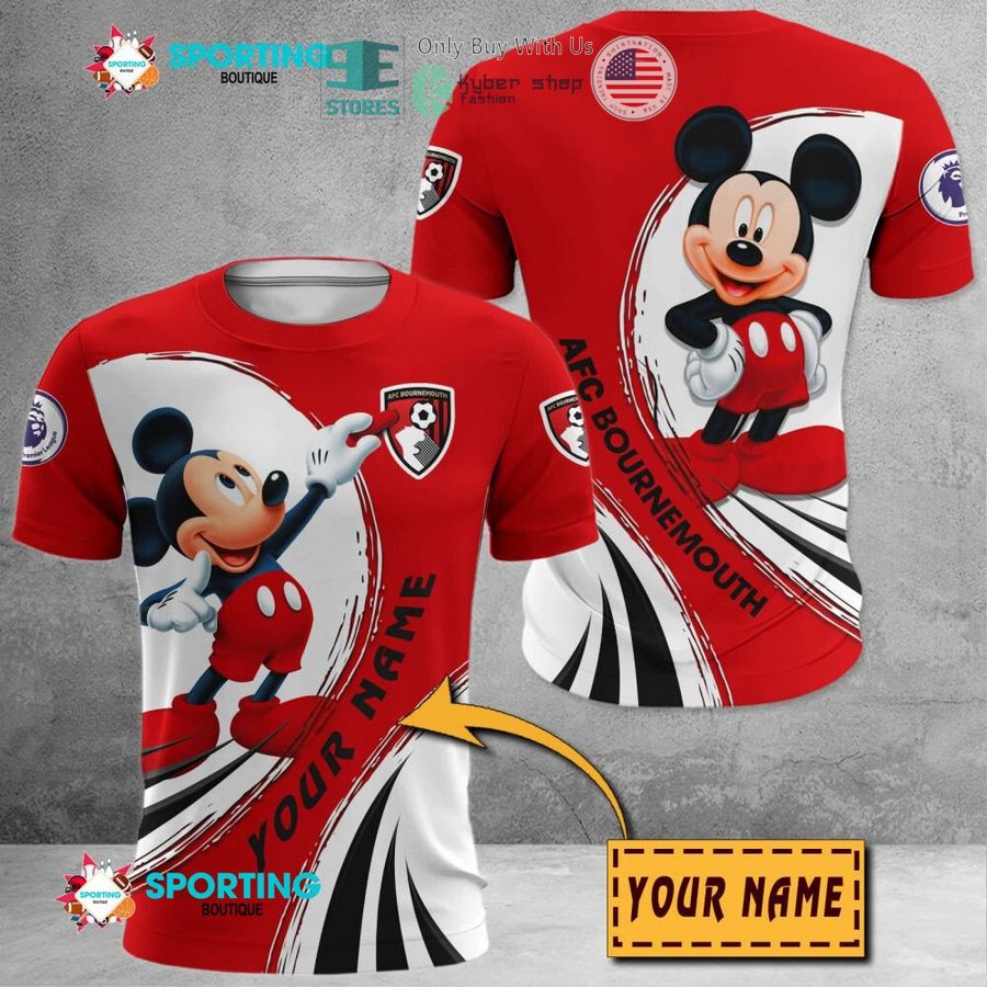 NEW Mickey mouse A.F.C. Bournemouth Custom Name Polo Shirt 8 personalized mickey mouse a f c bournemouth 3d shirt hoodie 8 74088