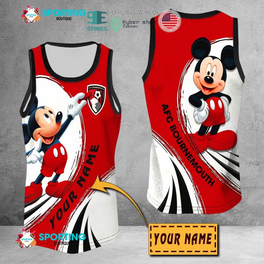 NEW Mickey mouse A.F.C. Bournemouth Custom Name Polo Shirt 9 personalized mickey mouse a f c bournemouth 3d shirt hoodie 9 30585