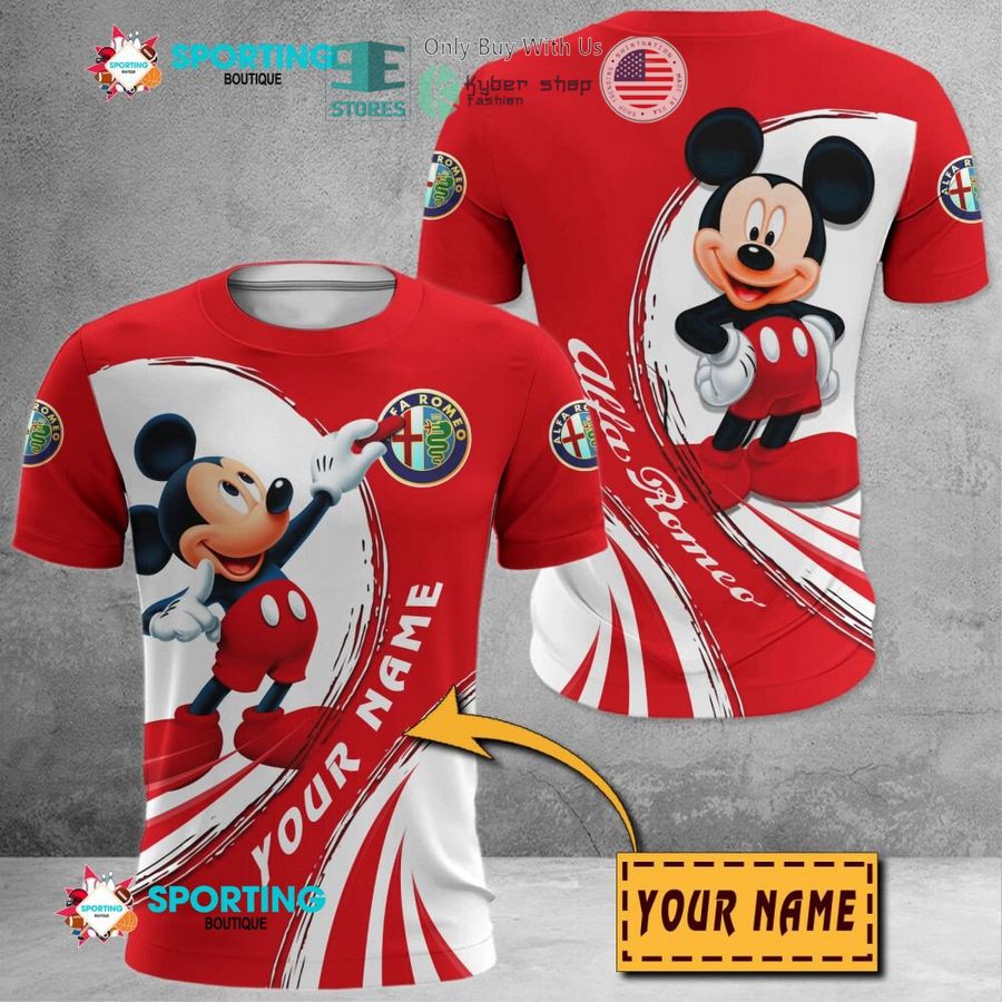 NEW Mickey mouse Alfa Romeo Custom Name Polo Shirt 8 personalized mickey mouse alfa romeo 3d shirt hoodie 8 20190