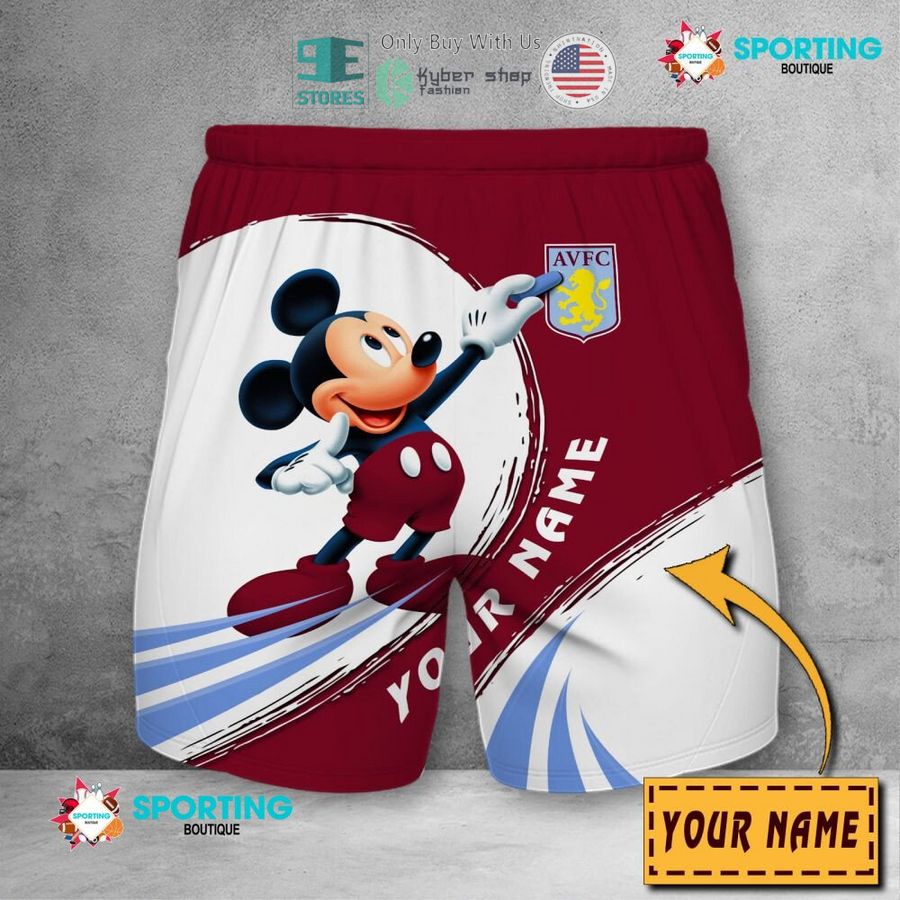 NEW Mickey mouse Aston Villa F.C Custom Name Polo Shirt 10 personalized mickey mouse aston villa f c 3d shirt hoodie 10 7733