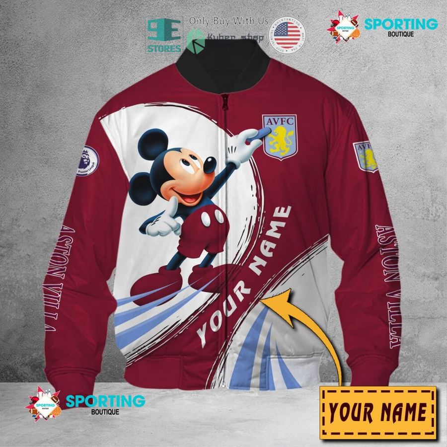 NEW Mickey mouse Aston Villa F.C Custom Name Polo Shirt 7 personalized mickey mouse aston villa f c 3d shirt hoodie 7 62238