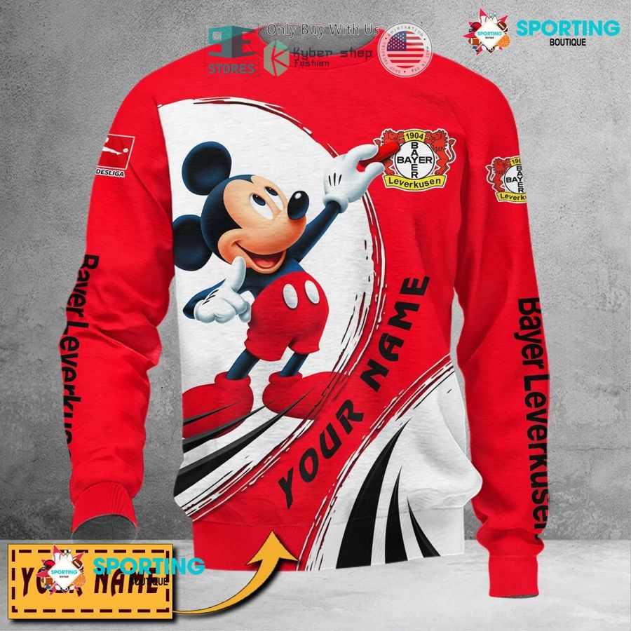 NEW Mickey mouse Bayer 04 Leverkusen Custom Name Polo Shirt 5 personalized mickey mouse bayer 04 leverkusen 3d shirt hoodie 5 23663