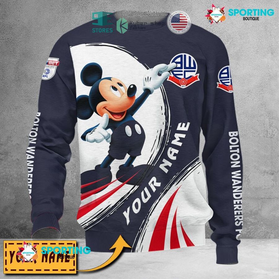 NEW Mickey mouse Bolton Wanderers Custom Name Polo Shirt 5 personalized mickey mouse bolton wanderers 3d shirt hoodie 5 15224
