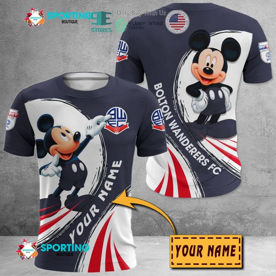 NEW Mickey mouse Bolton Wanderers Custom Name Polo Shirt 8 personalized mickey mouse bolton wanderers 3d shirt hoodie 8 96162