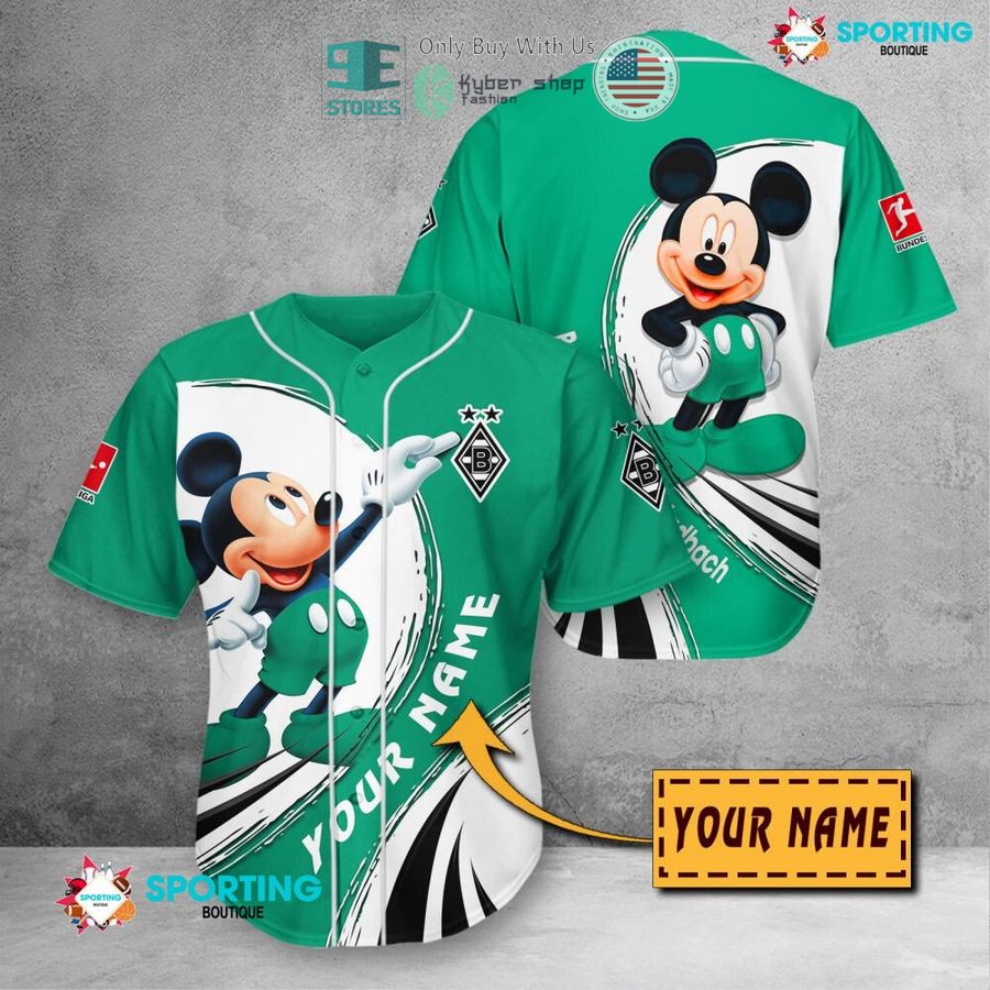 NEW Mickey mouse Borussia Monchengladbach Custom Name Polo Shirt 11 personalized mickey mouse borussia monchengladbach 3d shirt hoodie 11 9287