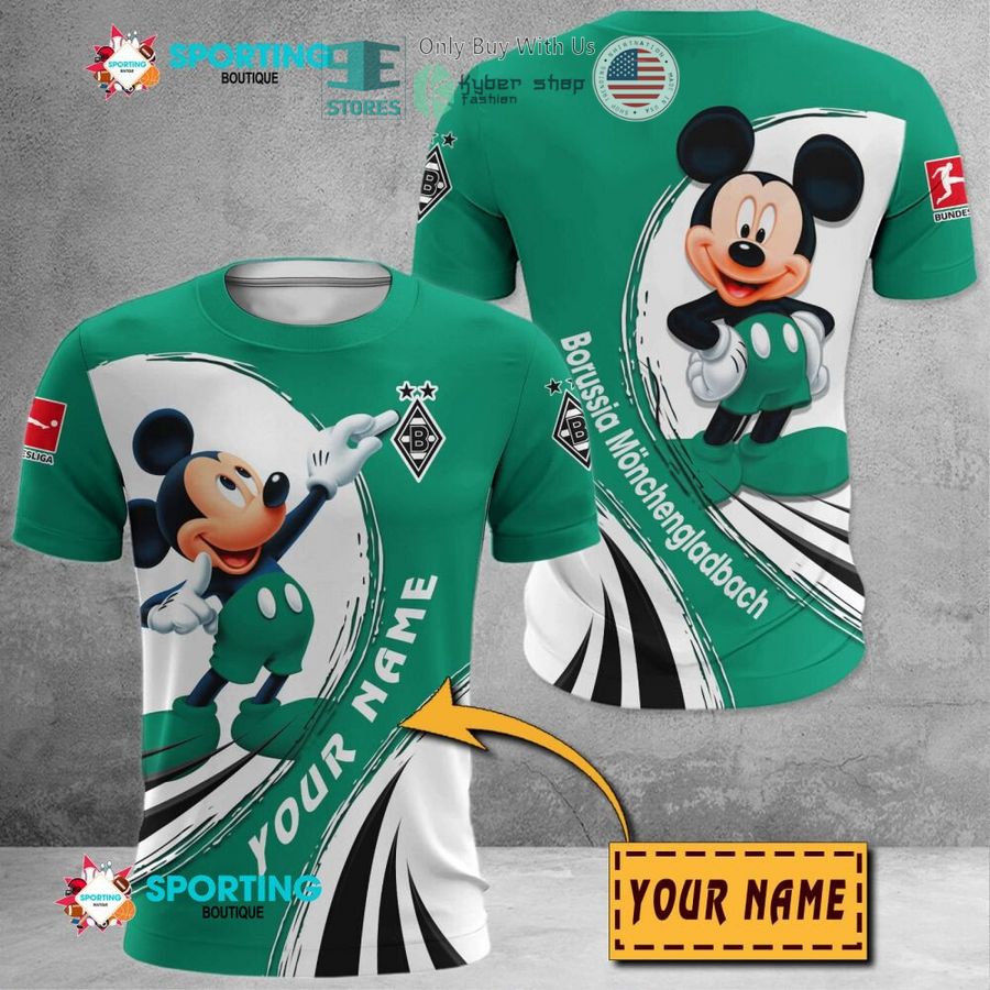 NEW Mickey mouse Borussia Monchengladbach Custom Name Polo Shirt 8 personalized mickey mouse borussia monchengladbach 3d shirt hoodie 8 68585