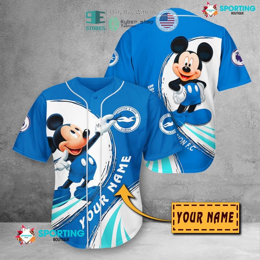 NEW Mickey mouse Brighton & Hove Albion F.C Custom Name Polo Shirt 11 personalized mickey mouse brighton hove albion f c 3d shirt hoodie 11 28661