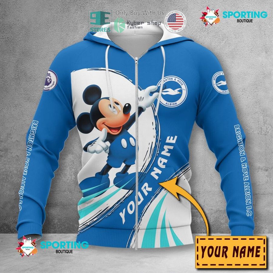 NEW Mickey mouse Brighton & Hove Albion F.C Custom Name Polo Shirt 4 personalized mickey mouse brighton hove albion f c 3d shirt hoodie 4 92215
