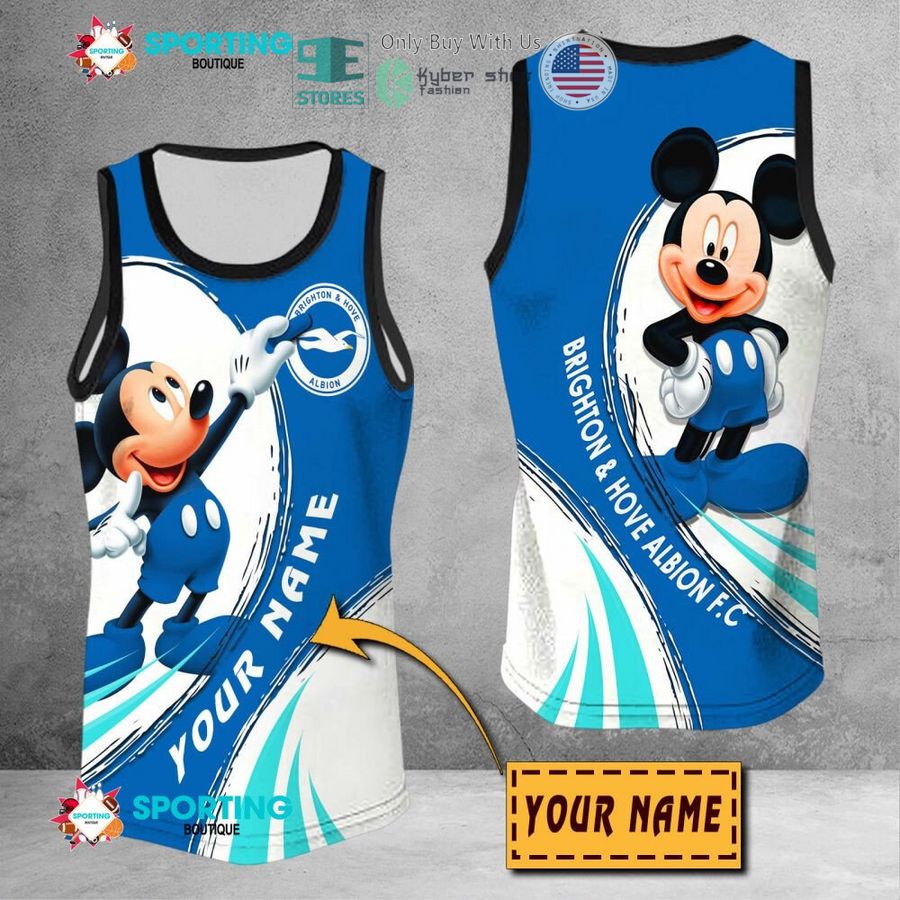 NEW Mickey mouse Brighton & Hove Albion F.C Custom Name Polo Shirt 9 personalized mickey mouse brighton hove albion f c 3d shirt hoodie 9 60615