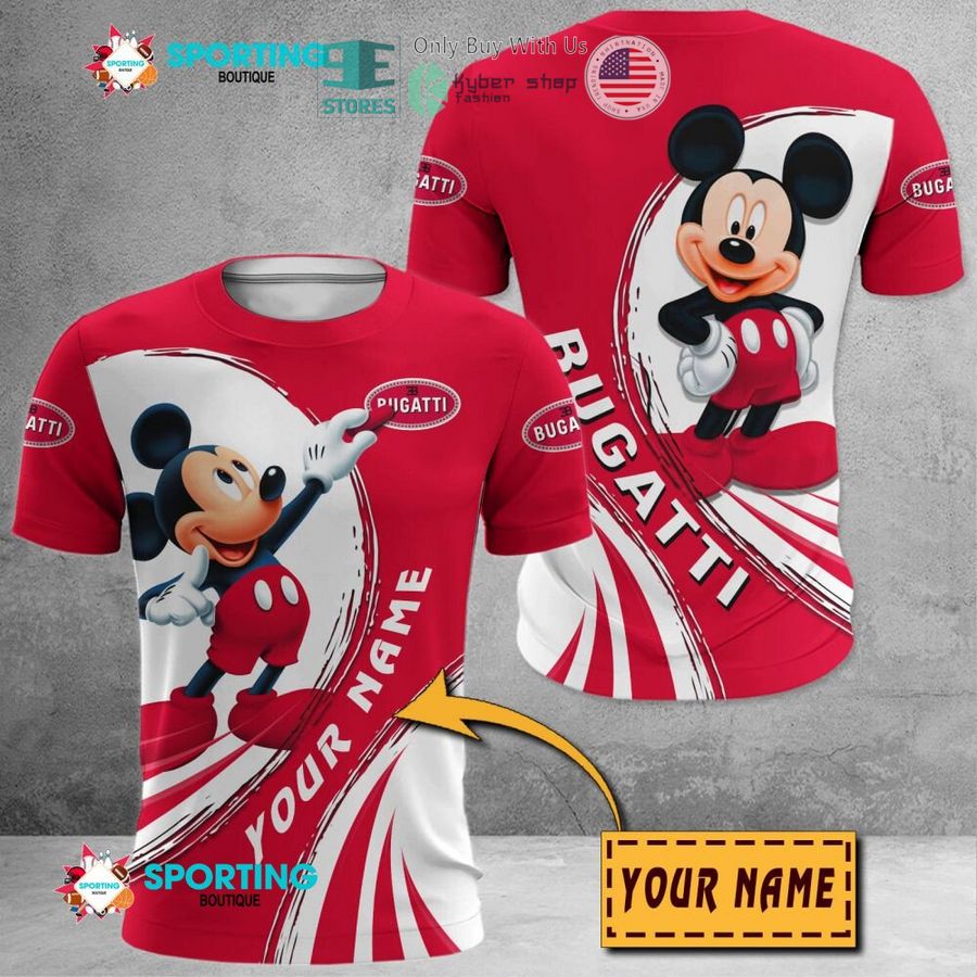 NEW Mickey mouse Bugatti Custom Name Polo Shirt 8 personalized mickey mouse bugatti 3d shirt hoodie 8 77628