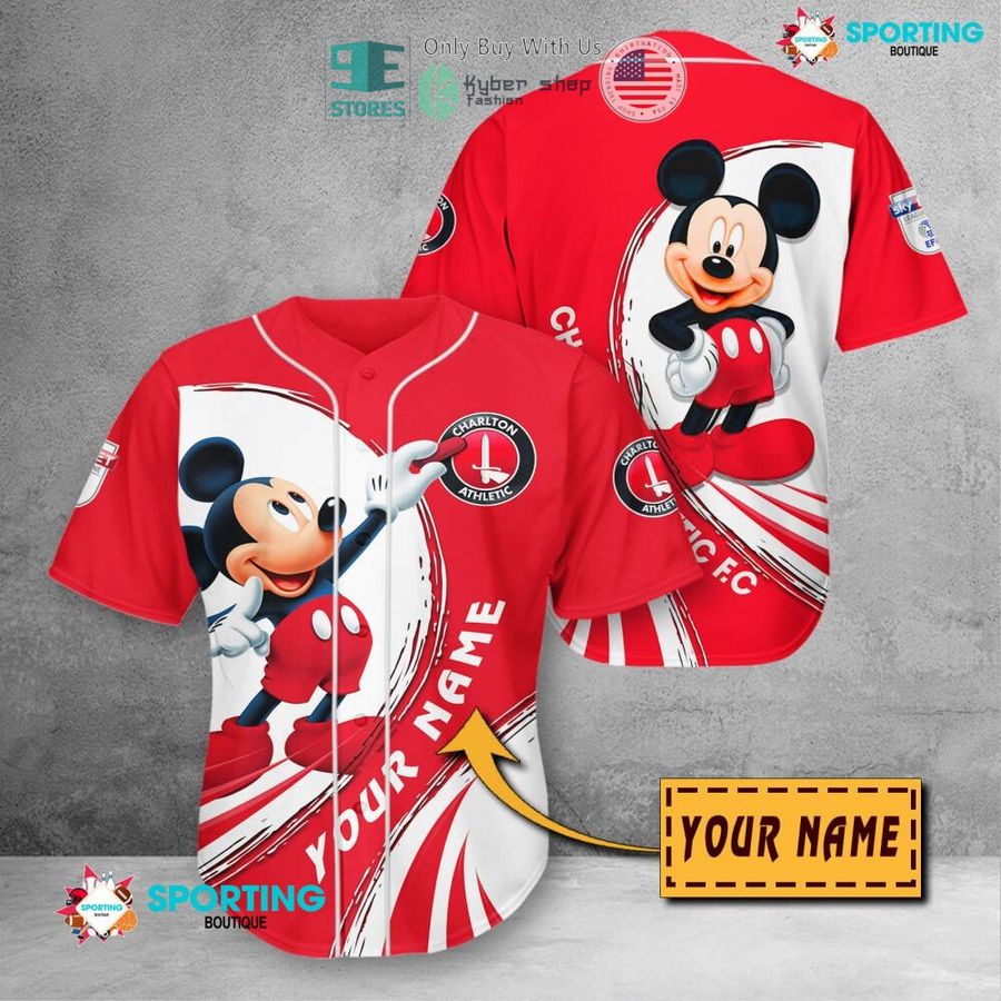NEW Mickey mouse Charlton Athletic F.C Custom Name Polo Shirt 11 personalized mickey mouse charlton athletic f c 3d shirt hoodie 11 19744