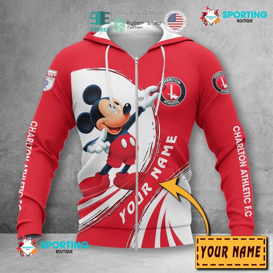 NEW Mickey mouse Charlton Athletic F.C Custom Name Polo Shirt 4 personalized mickey mouse charlton athletic f c 3d shirt hoodie 4 50354