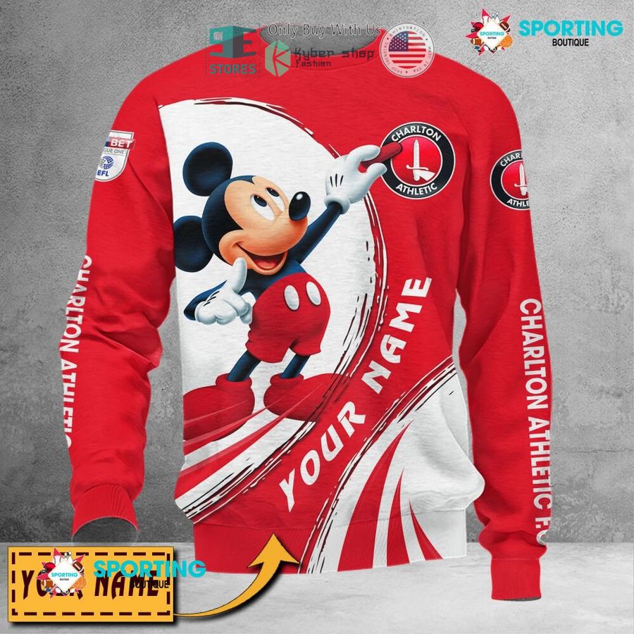 NEW Mickey mouse Charlton Athletic F.C Custom Name Polo Shirt 5 personalized mickey mouse charlton athletic f c 3d shirt hoodie 5 84092