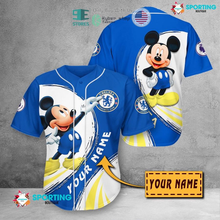 NEW Mickey mouse Chelsea F.C. Custom Name Polo Shirt 11 personalized mickey mouse chelsea f c 3d shirt hoodie 11 45557