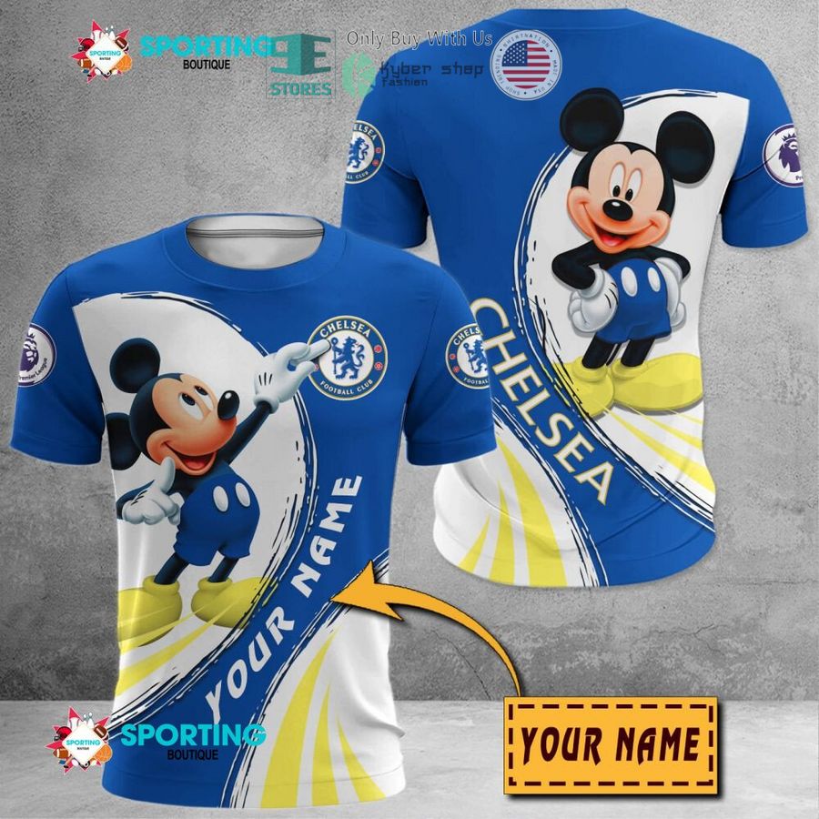 NEW Mickey mouse Chelsea F.C. Custom Name Polo Shirt 8 personalized mickey mouse chelsea f c 3d shirt hoodie 8 50088