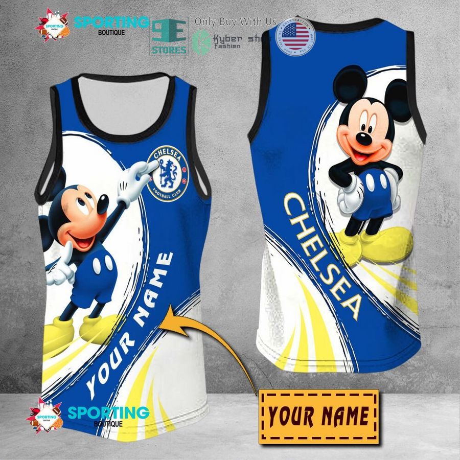 NEW Mickey mouse Chelsea F.C. Custom Name Polo Shirt 9 personalized mickey mouse chelsea f c 3d shirt hoodie 9 89677