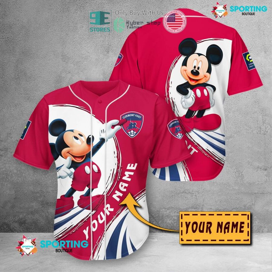 NEW Mickey mouse Clermont Foot Auvergne 63 Custom Name Polo Shirt 11 personalized mickey mouse clermont foot auvergne 63 3d shirt hoodie 11 17225