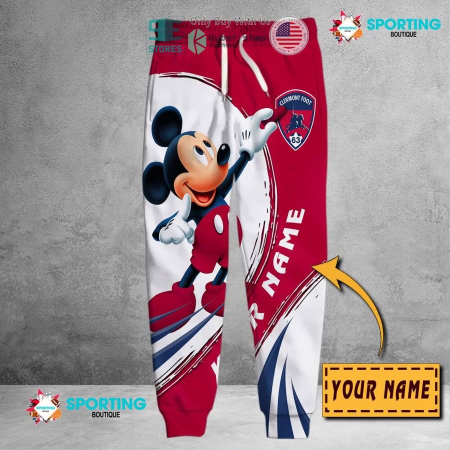 NEW Mickey mouse Clermont Foot Auvergne 63 Custom Name Polo Shirt 6 personalized mickey mouse clermont foot auvergne 63 3d shirt hoodie 6 63956