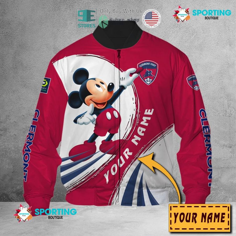 NEW Mickey mouse Clermont Foot Auvergne 63 Custom Name Polo Shirt 7 personalized mickey mouse clermont foot auvergne 63 3d shirt hoodie 7 86094
