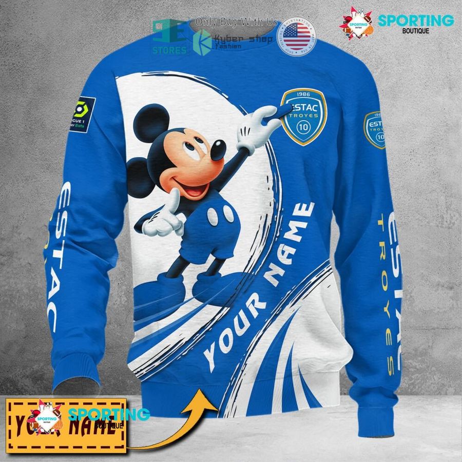 NEW Mickey mouse ESTAC Troyes Custom Name Polo Shirt 5 personalized mickey mouse estac troyes 3d shirt hoodie 5 82795