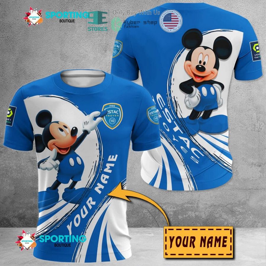 NEW Mickey mouse ESTAC Troyes Custom Name Polo Shirt 8 personalized mickey mouse estac troyes 3d shirt hoodie 8 13584