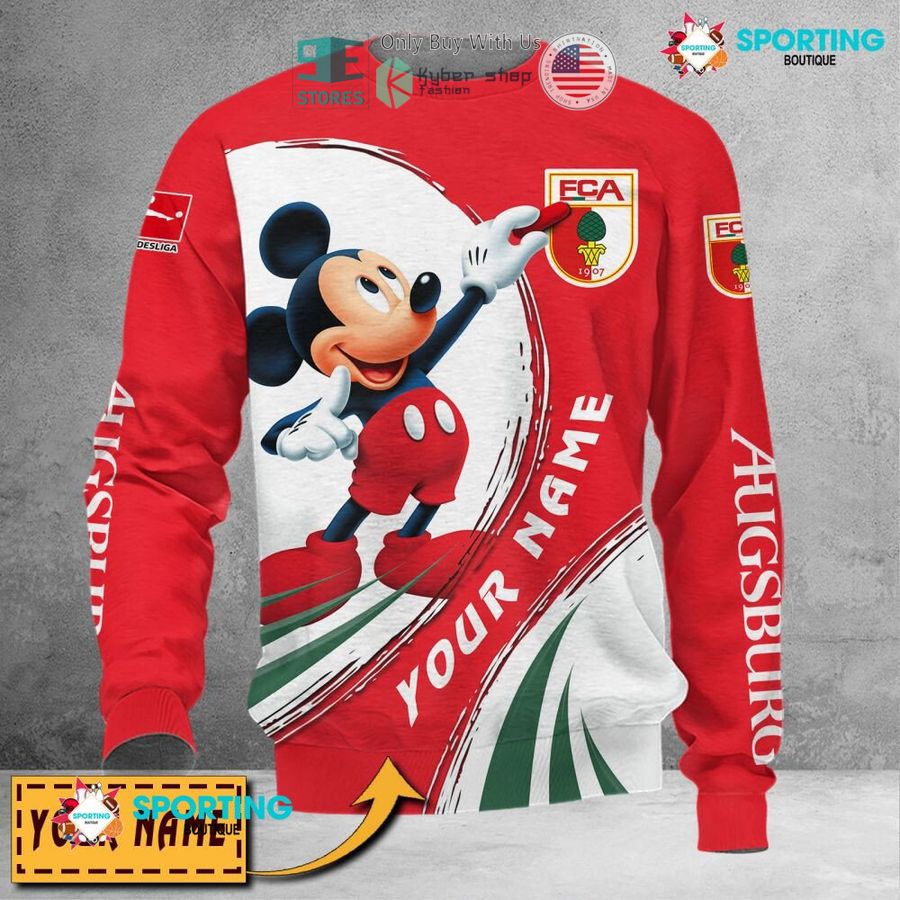 NEW Mickey mouse FC Augsburg Custom Name Polo Shirt 5 personalized mickey mouse fc augsburg 3d shirt hoodie 5 41662