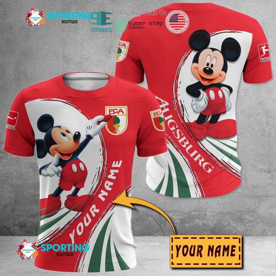 NEW Mickey mouse FC Augsburg Custom Name Polo Shirt 8 personalized mickey mouse fc augsburg 3d shirt hoodie 8 40227