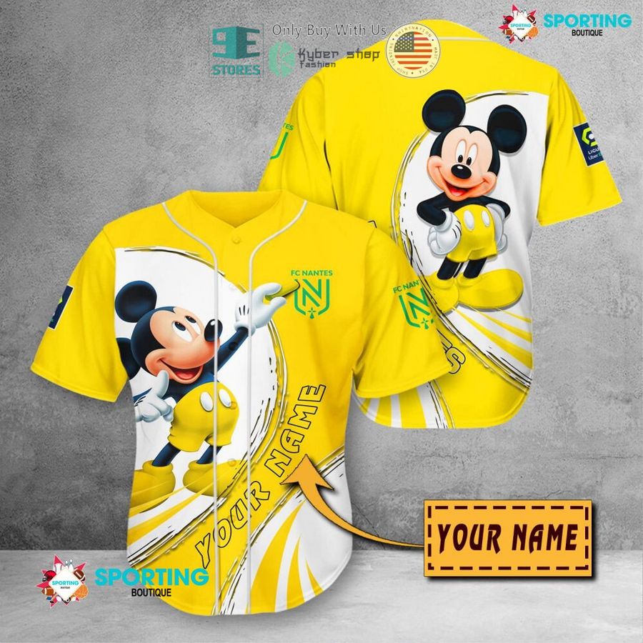 NEW Mickey mouse FC Nantes Custom Name Polo Shirt 11 personalized mickey mouse fc nantes 3d shirt hoodie 11 33733