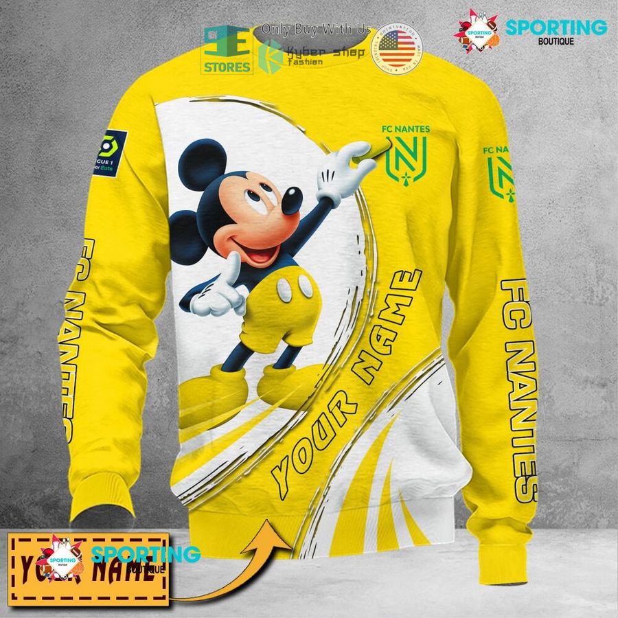 NEW Mickey mouse FC Nantes Custom Name Polo Shirt 5 personalized mickey mouse fc nantes 3d shirt hoodie 5 87746