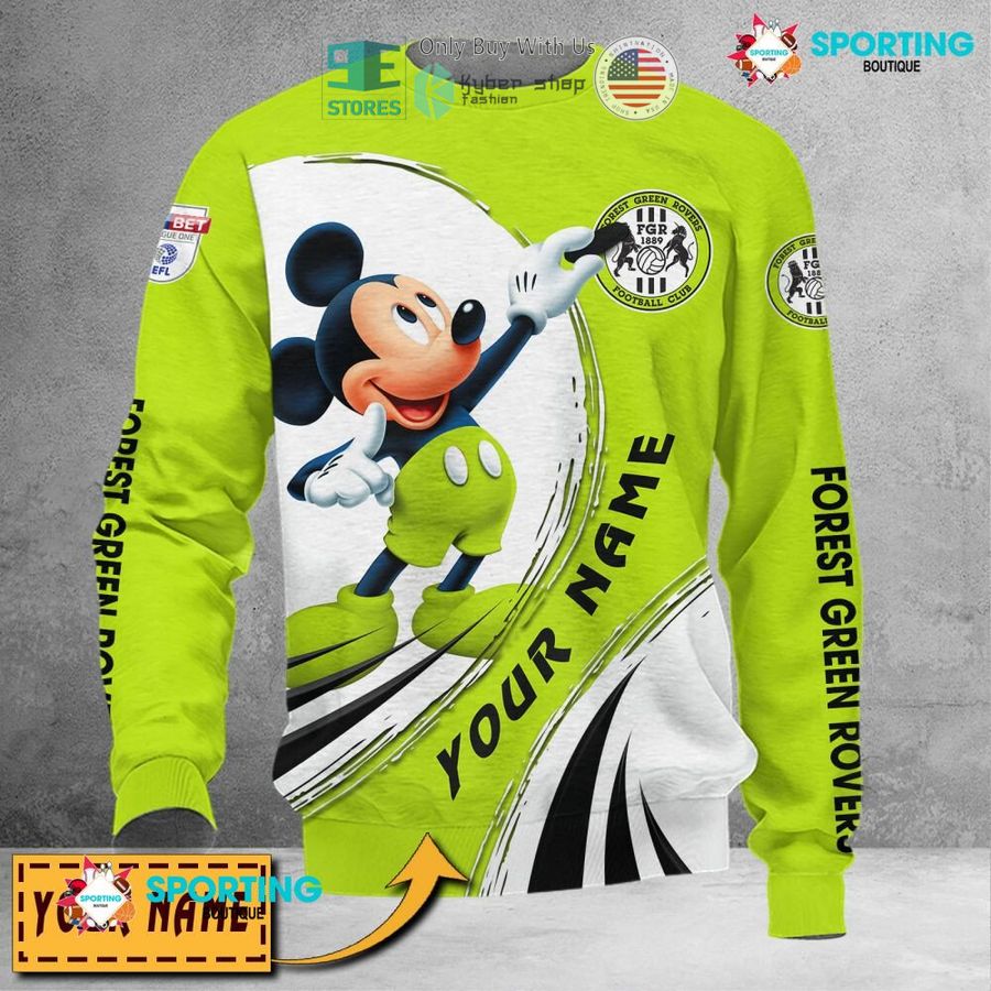 NEW Mickey mouse Forest Green Rovers Custom Name Polo Shirt 5 personalized mickey mouse forest green rovers 3d shirt hoodie 5 15255
