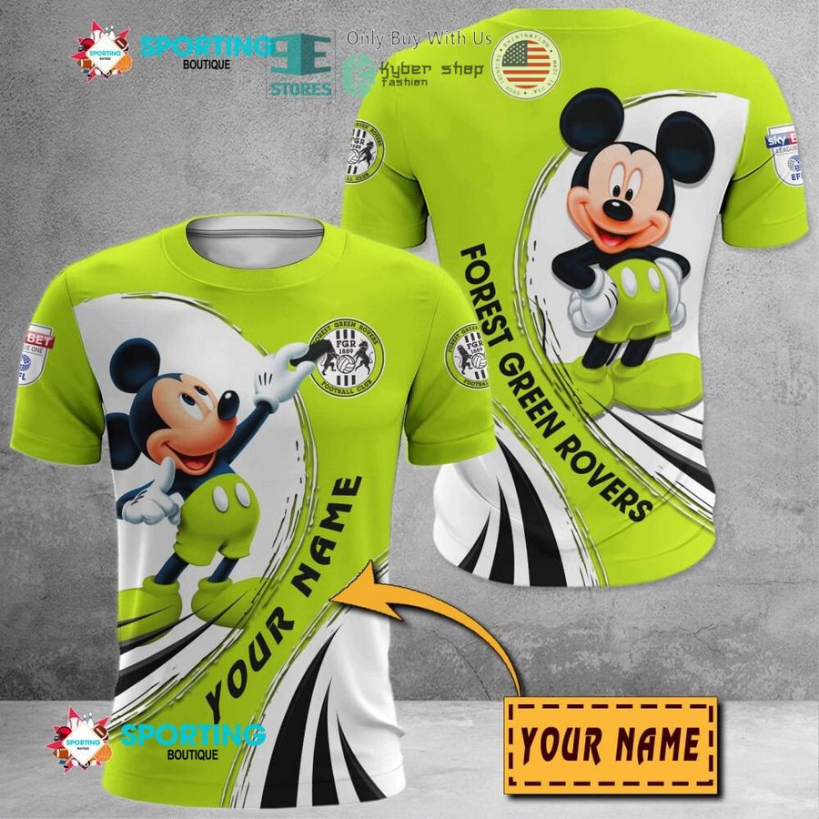 NEW Mickey mouse Forest Green Rovers Custom Name Polo Shirt 8 personalized mickey mouse forest green rovers 3d shirt hoodie 8 18136