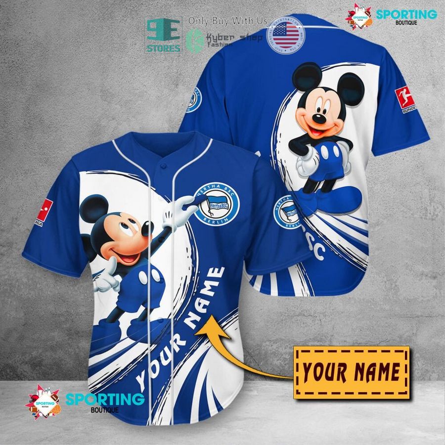 NEW Mickey mouse Hertha BSC Custom Name Polo Shirt 11 personalized mickey mouse hertha bsc 3d shirt hoodie 11 41069