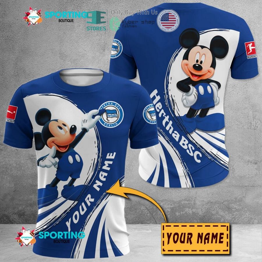NEW Mickey mouse Hertha BSC Custom Name Polo Shirt 8 personalized mickey mouse hertha bsc 3d shirt hoodie 8 92235