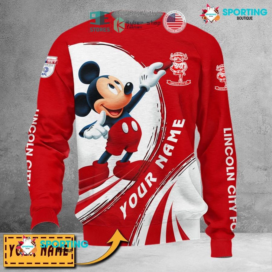 NEW Mickey mouse Lincoln City F.C Custom Name Polo Shirt 5 personalized mickey mouse lincoln city f c 3d shirt hoodie 5 20011