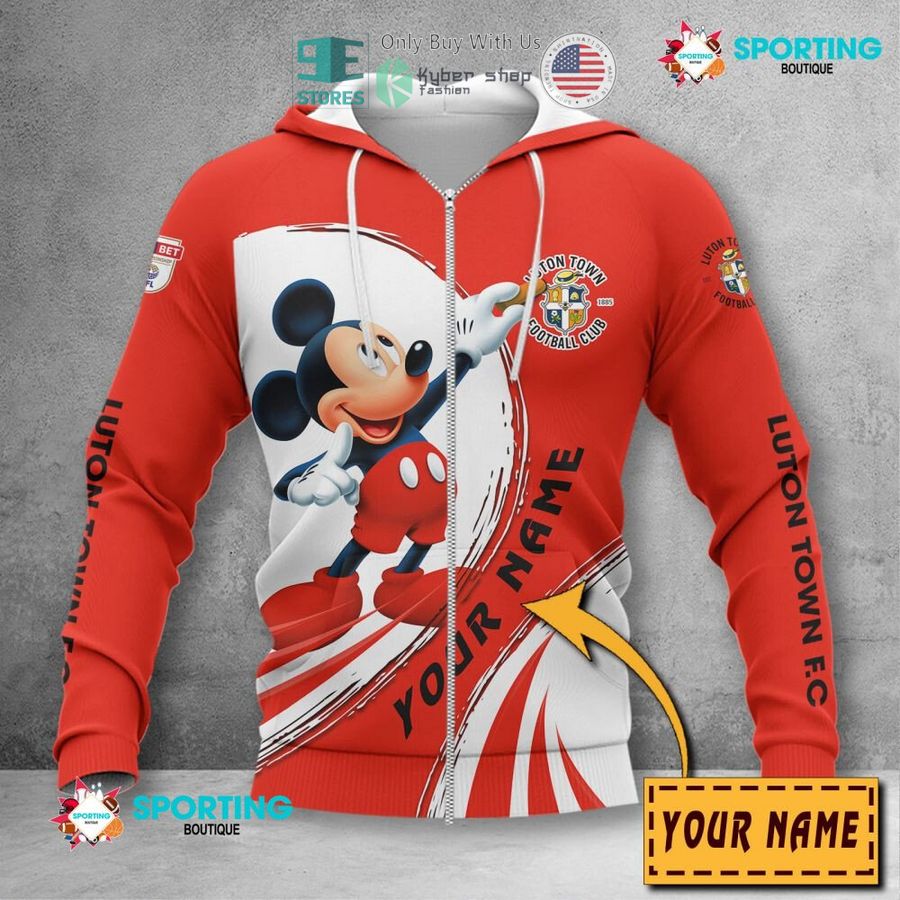 NEW Mickey mouse Luton Town F.C Custom Name Polo Shirt 4 personalized mickey mouse luton town f c 3d shirt hoodie 4 83539