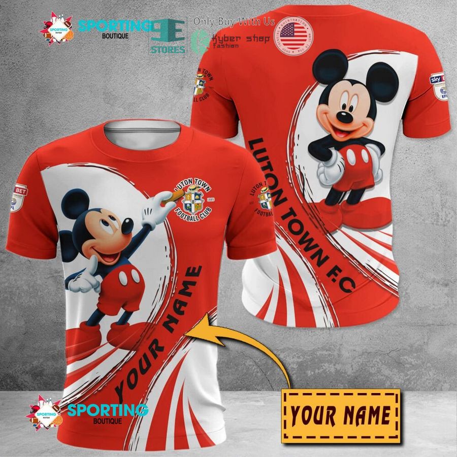 NEW Mickey mouse Luton Town F.C Custom Name Polo Shirt 8 personalized mickey mouse luton town f c 3d shirt hoodie 8 34887